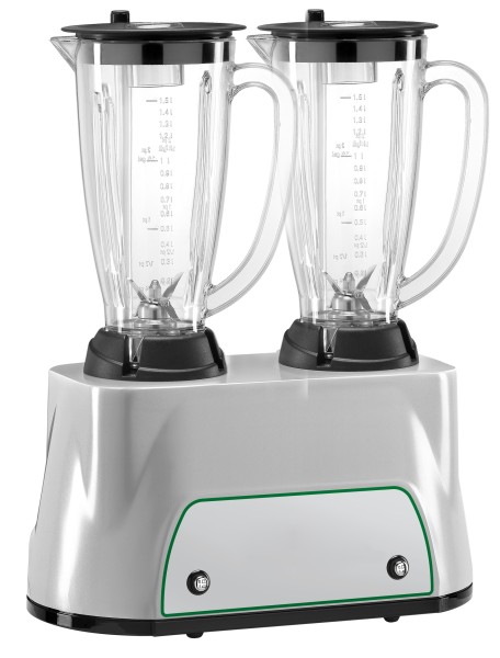 PREMIUM Mixer, mit 2 Bechern aus Lexan Kunststoffl, Inhalt je 1,5 ltr., Geschwindigkeit 16000+16000