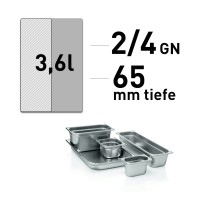 GN Behälter - Edelstahl - GN 2/4 - 65 mm - randverstärkt GN Behälter - Edelstahl - GN 2/4 - 65 mm - randverstärkt
