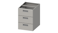 Einbaublock, 3 Schubladen für Arbeitstisch ECO mit Grundboden, 700 mm Tiefe Einbaublock, 3 Schubladen für Arbeitstisch ECO mit Grundboden, 700 mm Tiefe
