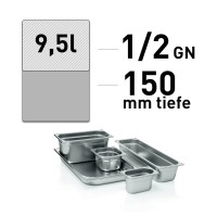 GN Behälter - Edelstahl - GN 1/2 - 150 mm - randverstärkt GN Behälter - Edelstahl - GN 1/2 - 150 mm - randverstärkt