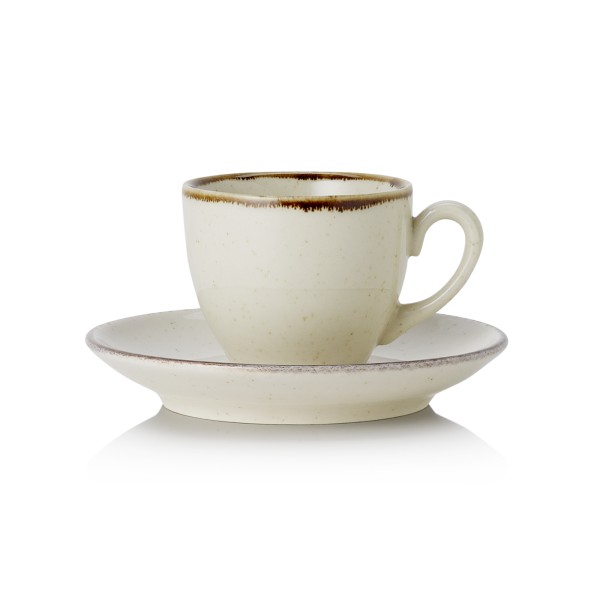 "SMILLA Sand" Espressotasse mit Untertasse