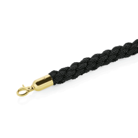 Verbindungskordel, schwarz, Polyester, Beschläge goldfarben, hochglanzpoliert, 1,50 m Verbindungskordel, schwarz, Polyester, Beschläge goldfarben, hochglanzpoliert, 1,50 m
