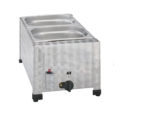 Gastro Bain Marie, Gas, mit 2 x 1/2 GN-Behälter