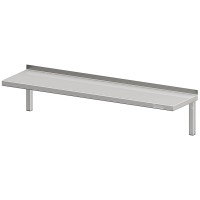 Einstufiges Wandbord mit Vierkantprofilen auf weißem Hintergrund. Ansicht von vorne. Einstufiges Wandbord mit Vierkantprofilen auf weißem Hintergrund. Ansicht von vorne.