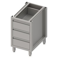 Schubladenunterschrank mit drei Schubladen, Tiefe 640 mm Schubladenunterschrank mit drei Schubladen, Tiefe 640 mm
