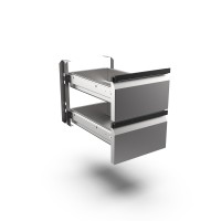 Schubladenset, Edelstahl AISI 304 für STOCK Unterbauten 400 und 800 mm, montiert Schubladenset, Edelstahl AISI 304 für STOCK Unterbauten 400 und 800 mm, montiert