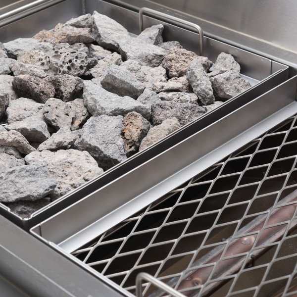 Gas-Lavastein-Grill, mit V-Rost, 13,0 kW
