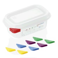 GN-Behälter, Polypropylen, GN 1/9, 65 mm, 0,6 Liter, Deckel hermetisch schließend GN-Behälter, Polypropylen, GN 1/9, 65 mm, 0,6 Liter, Deckel hermetisch schließend