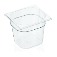 GN-Behälter, Kunststoff Polycarbonat, GN 1/6, 65 mm, 2,3 Liter GN-Behälter, Kunststoff Polycarbonat, GN 1/6, 65 mm, 2,3 Liter