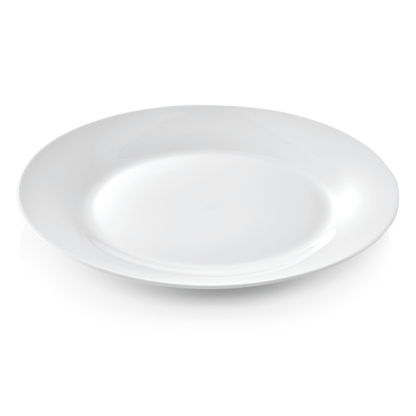 Flacher Teller, Porzellan, weiß, Ø 230 mm, H 25 mm