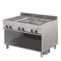 Elektroherd, 6 rechteckige Kochplatten, mit offenem Unterbau - SOLOTEC 900 Elektroherd, 6 rechteckige Kochplatten, mit offenem Unterbau - SOLOTEC 900