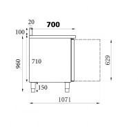Vorschau: Kühltisch 2 Türen, 700mm Tiefe, Motor rechts, mit Aufkantung Vorschau: Kühltisch 2 Türen, 700mm Tiefe, Motor rechts, mit Aufkantung