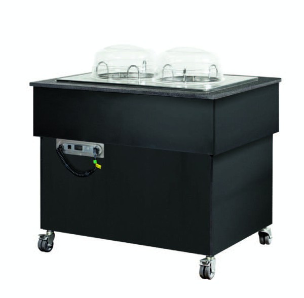 SOLOTEC Tellerspender für 2 x 50 Teller Ø 240/320 mm, beheizt, schwarz