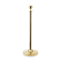 Abgrenzungsständer, Edelstahl, goldfarben, Oberteil kugelförmig, Höhe 950 mm Abgrenzungsständer, Edelstahl, goldfarben, Oberteil kugelförmig, Höhe 950 mm