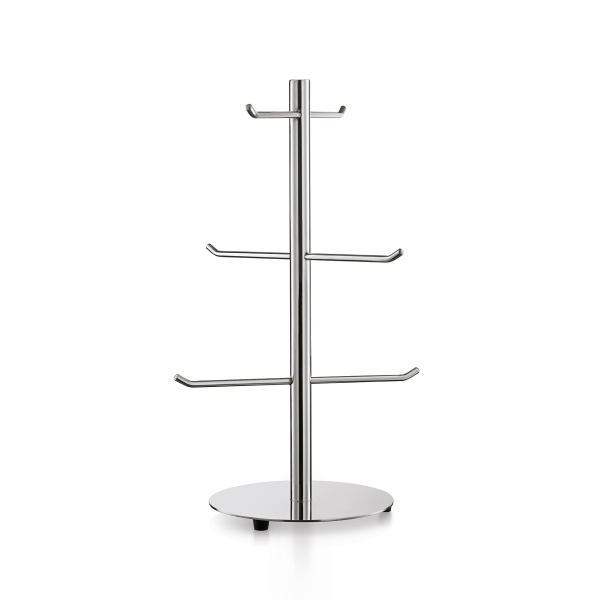 Brezel- und Wurstständer, Edelstahl, Höhe 50 cm, Bodenplatte ø 22 cm mit Gummifüßen