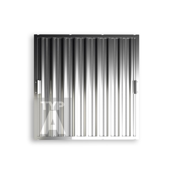 Flammschutzfilter 500x500 mm Typ A Gastro Edelstahl DIN 18869 VDI 2052 mit Griff