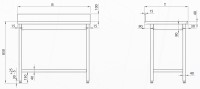 Vorschau: Arbeitstisch ECO mit Grundboden und Aufkantung, 600mm Tiefe Vorschau: Arbeitstisch ECO mit Grundboden und Aufkantung, 600mm Tiefe