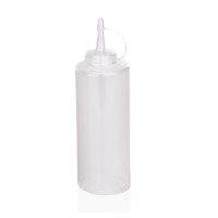 Quetschflasche, Polyethylen, weiß/transparent, 450 ml, Ø 70 mm Quetschflasche, Polyethylen, weiß/transparent, 450 ml, Ø 70 mm