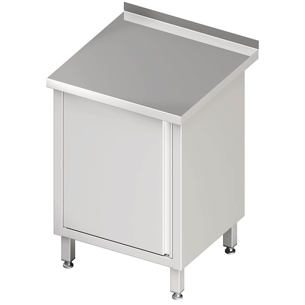 Arbeitsschrank, Flügeltüren, Aufkantung, Einlegeboden, Tiefe 600mm