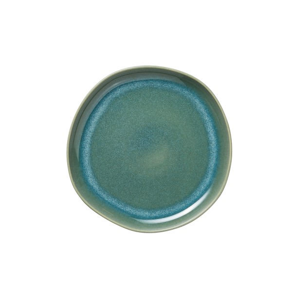 ORGANIC Myrtle Green Flacher Teller, Ø 22 cm