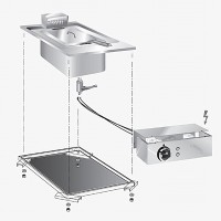 STOCK Elektro-Fritteuse, 1 Becken, 10 Liter, Einbaugerät, 9,0 kW, Bedienteil STOCK Elektro-Fritteuse, 1 Becken, 10 Liter, Einbaugerät, 9,0 kW, Bedienteil