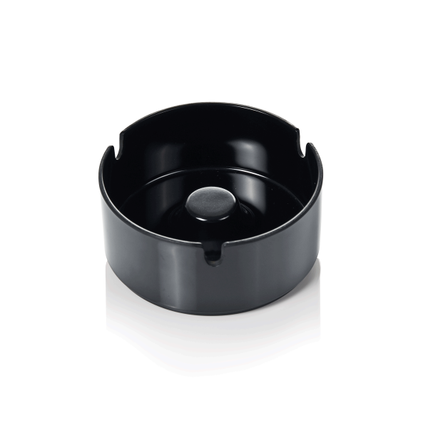 Aschenbecher aus Melamin, Ø 100 mm, schwarz