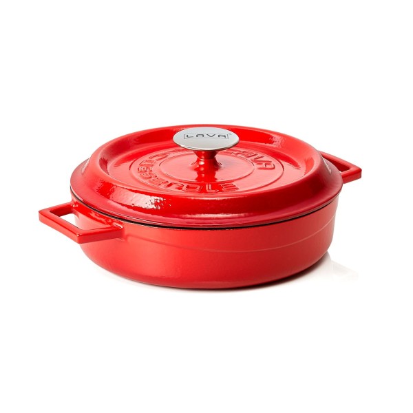 Kasserolle EisenStil, rund, 2,50 Liter, Gußeisen, emailliert, rot