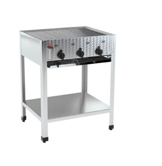 Gastro Gasgrill, 12,0 kW, Standgerät, 3 Zonen