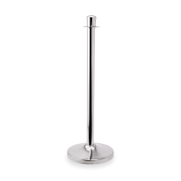 Abgrenzungsständer, Edelstahl, silberfarben, Oberteil zylindrisch, Höhe 950 mm Abgrenzungsständer, Edelstahl, silberfarben, Oberteil zylindrisch, Höhe 950 mm