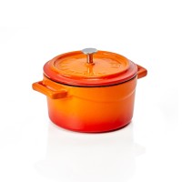 Kokotte EisenStil, rund, 0,35 Liter, Gußeisen, orange Kokotte EisenStil, rund, 0,35 Liter, Gußeisen, orange