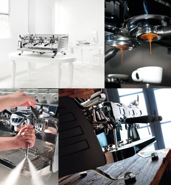 Siebträger-Espressomaschine Black Eagle mit T³-Technologie, 3-gruppig, LED-Touch-Display