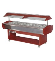 SOLOTEC Warmbuffet 6/1 GN, in Mahagonioptik SOLOTEC Warmbuffet 6/1 GN, in Mahagonioptik