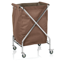 Vorschau: Wäschewagen, Edelstahl, Polyester, braun, einklappbar, 4 Schwenkrollen, 190 Liter Vorschau: Wäschewagen, Edelstahl, Polyester, braun, einklappbar, 4 Schwenkrollen, 190 Liter