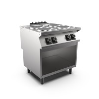 STOCK 4-Platten-Elektroherd, Standgerät mit offenem Unterbau, 4 runde Gusseisen-Platten je 2,6 kW, STOCK 4-Platten-Elektroherd, Standgerät mit offenem Unterbau, 4 runde Gusseisen-Platten je 2,6 kW,