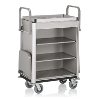 Vorschau: Zimmerservicewagen, helles Kantenprofil in Aluminiumoptik, 1550 x 550 x 1160 mm Vorschau: Zimmerservicewagen, helles Kantenprofil in Aluminiumoptik, 1550 x 550 x 1160 mm