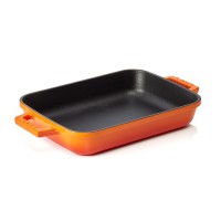 Bräter EisenStil, rechteckig, emailliert, angegossene Griffe, orange Bräter EisenStil, rechteckig, emailliert, angegossene Griffe, orange