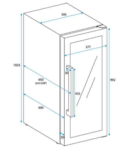 Outdoor Getränkekühlschrank, 125 Liter