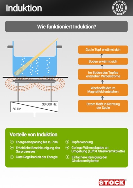 Induktions-Hockerkocher, Induktionsspulen Ø 400 mm
