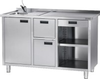 Kaffeemaschinenschrank mit Spülbecken Edelstahl Kaffeemaschinenschrank mit Spülbecken Edelstahl