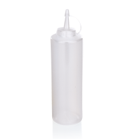 Quetschflasche, Polyethylen, weiß / transparent, 700 ml, Ø 70 mm Quetschflasche, Polyethylen, weiß / transparent, 700 ml, Ø 70 mm