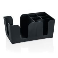 Bar Caddy, schwarz, 6 Fächer Bar Caddy, schwarz, 6 Fächer