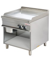 Gas-Griddleplatte, hartverchromt, glatt - 2 Heizzonen, mit offenem Unterbau - SOLOTEC 900 Gas-Griddleplatte, hartverchromt, glatt - 2 Heizzonen, mit offenem Unterbau - SOLOTEC 900