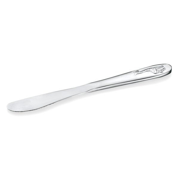 Kinder-Messer, Besteckserie Marie, Edelstahl, L 145 mm, Giraffen-Motiv am Griff