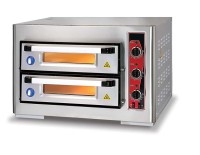 ECCO Pizzaofen, 2 Backkammern für je 4 Bleche Ø 250 mm, Schamottsteinboden, ohne analoge Temperatura ECCO Pizzaofen, 2 Backkammern für je 4 Bleche Ø 250 mm, Schamottsteinboden, ohne analoge Temperatura