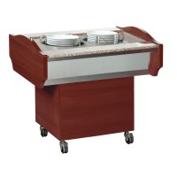 SOLOTEC Tellerspender für Teller 2 x 50 Teller Dm. 240/320 mm in Mahagonioptik SOLOTEC Tellerspender für Teller 2 x 50 Teller Dm. 240/320 mm in Mahagonioptik