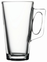 Henkelbecher aus Glas, 0,385 Liter, VPE 12 Stk. Henkelbecher aus Glas, 0,385 Liter, VPE 12 Stk.