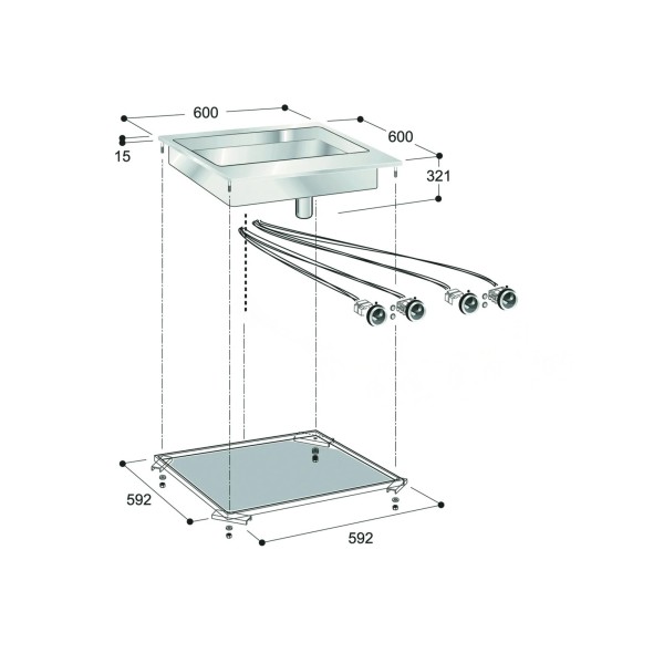 STOCK Einbau-Elektro-Multibräter, 21 Liter, 8,10 kW
