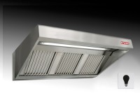 SOLOTEC Design-Wandhaube, Schrägform mit Beleuchtung SOLOTEC Design-Wandhaube, Schrägform mit Beleuchtung