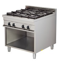 4 Flammen Gasherd mit offenem Unterbau, 900mm - SOLOTEC 900 4 Flammen Gasherd mit offenem Unterbau, 900mm - SOLOTEC 900