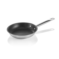 Bratpfanne DeLuxe, Sandwichboden, Ø 200 mm, Schüttrand, Kaltgriff genietet, Teflonbeschichtung Bratpfanne DeLuxe, Sandwichboden, Ø 200 mm, Schüttrand, Kaltgriff genietet, Teflonbeschichtung